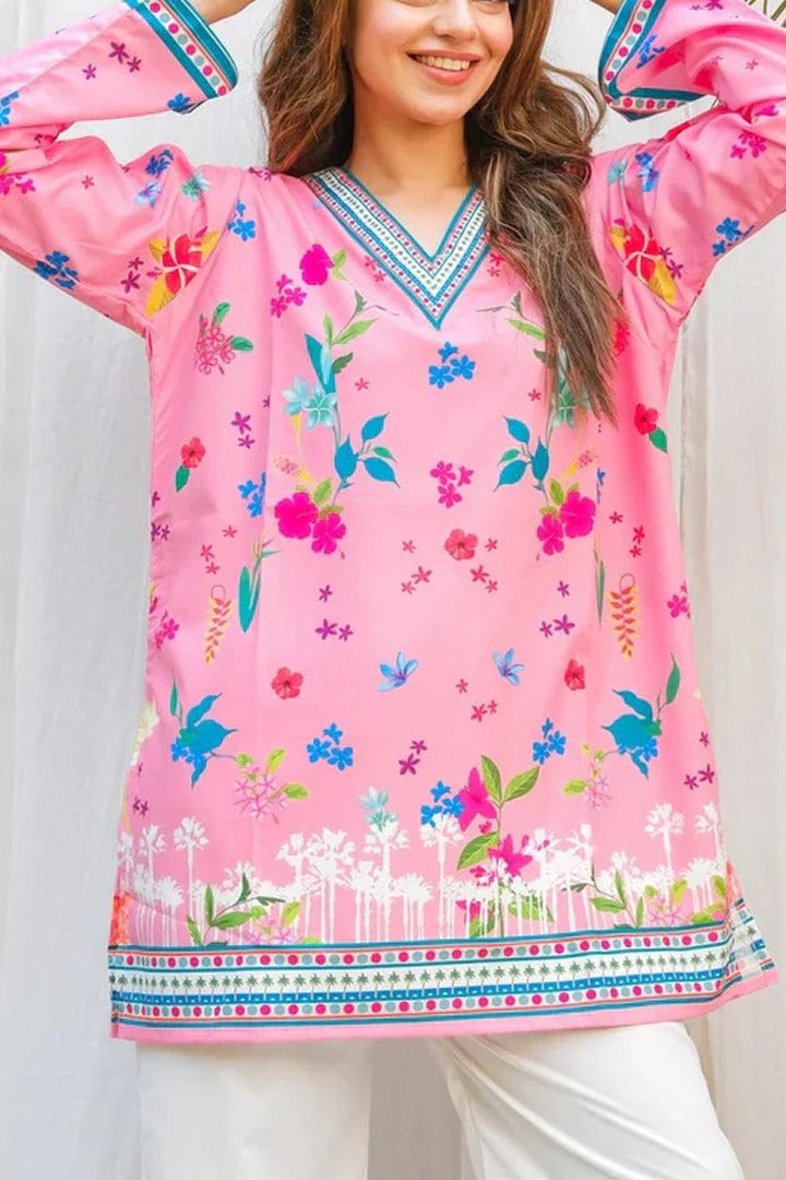 Stitched 2 Piece Printed Shirt & Printed Trouser - Design 08